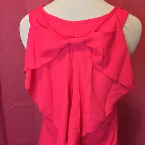 NEW Dark Pink Bow Tie Back Tunic Top XS
